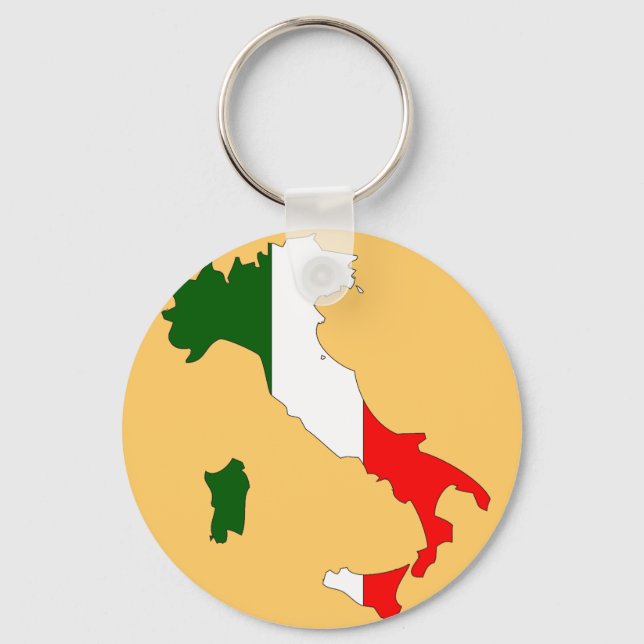 Italy flag map key ring (Front)