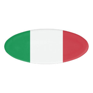 Italy flag name tag