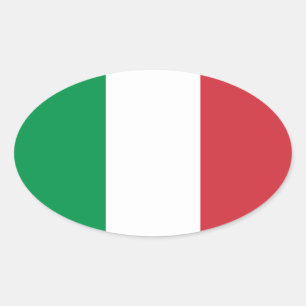 Italy flag oval sticker