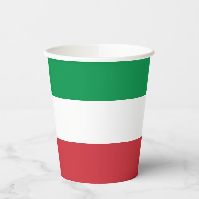 Italy Flag Paper Cups (Left)