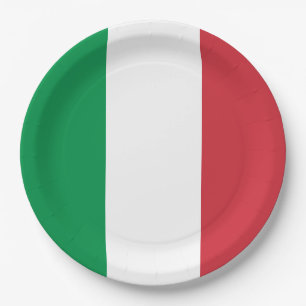 Italy Flag Paper Plate