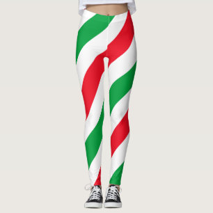 Italy flag pattern leggings