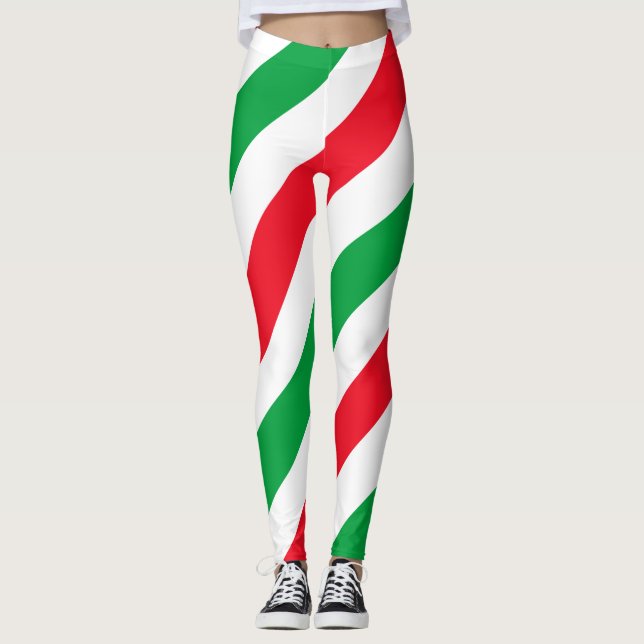 Italy flag pattern leggings (Front)