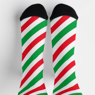 Italy flag pattern socks