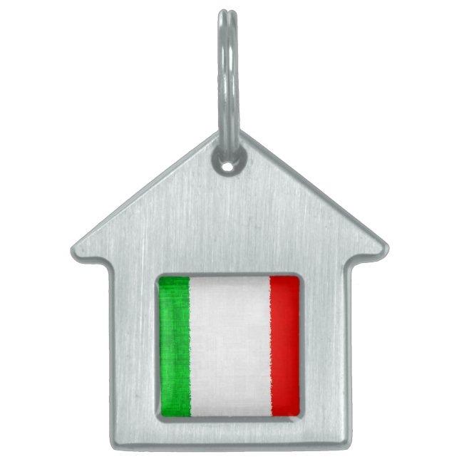 ITALY FLAG PET ID TAG (Front)