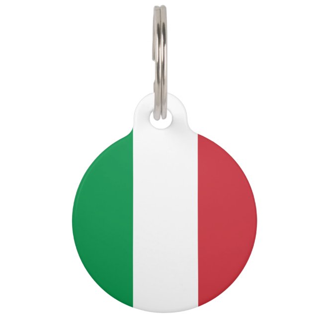 Italy flag pet tag (Front)