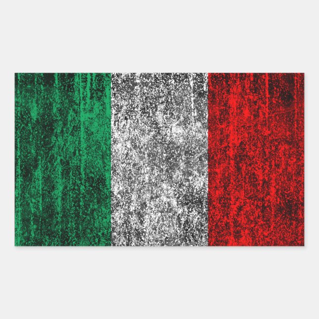 italy flag rectangular sticker (Front)