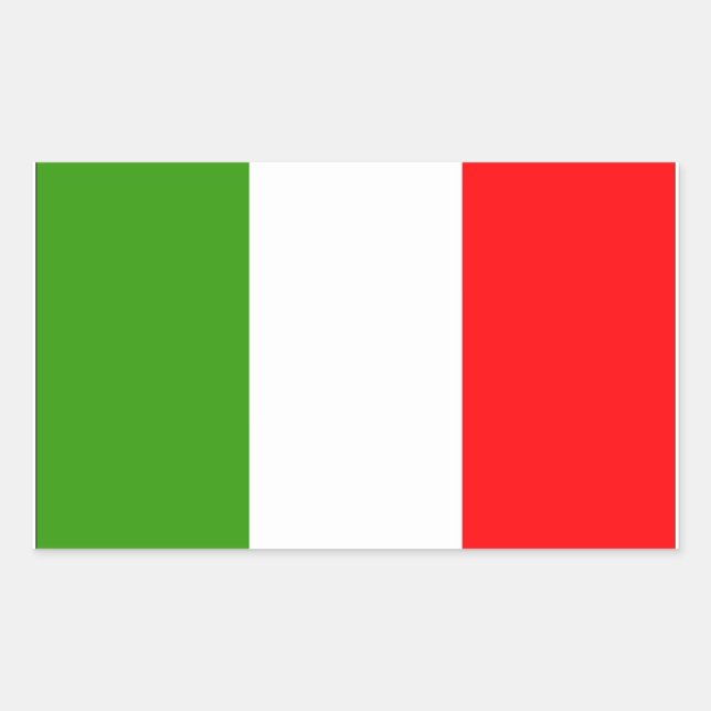 Italy Flag Rectangular Sticker (Front)