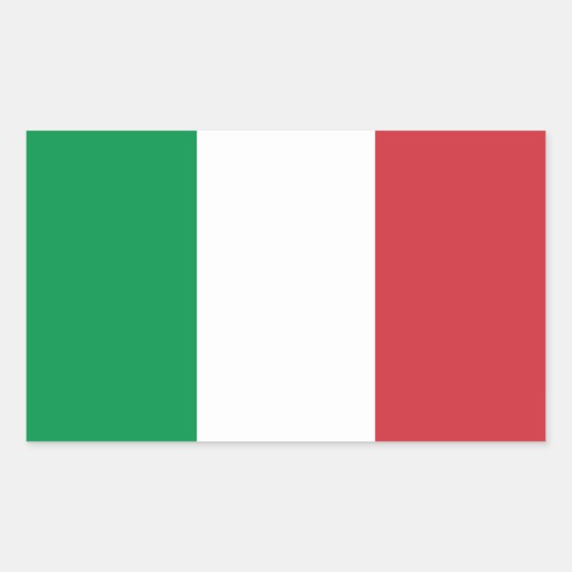 Italy Flag Rectangular Sticker (Front)