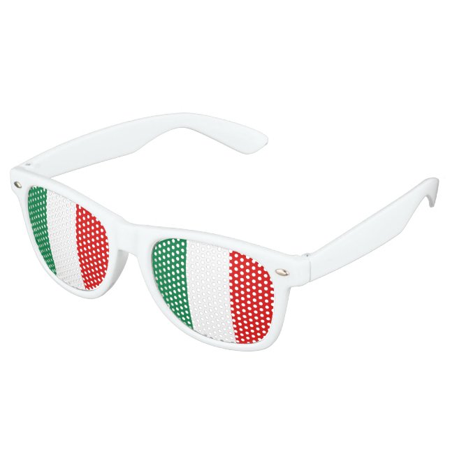 Italy Flag Retro Sunglasses (Angled)