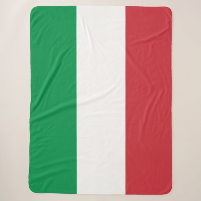 Italy Flag Sherpa Blanket (Front)