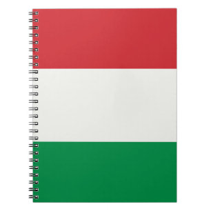 Italy flag spiral notebook