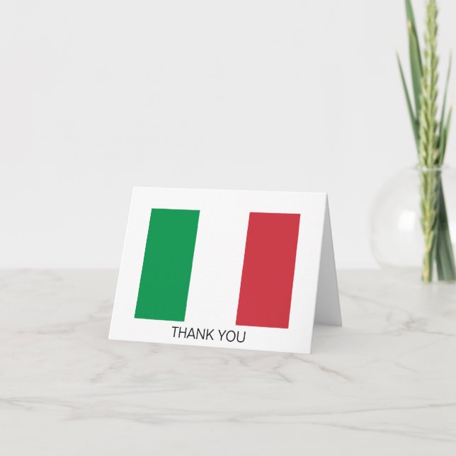 Italy Flag Thank You Card (Front)