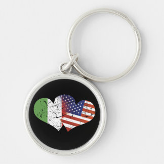 Italy Flag USA Flag Italian Independence Day Key Ring