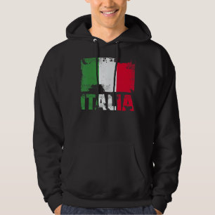 Italy Flag Vintage Distressed Italia Grunge Travel Hoodie
