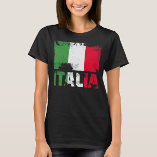 Italy Flag Vintage Distressed Italia Grunge Travel T-Shirt