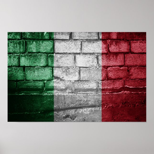Italy flag wall poster (Front)