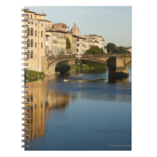 Italy, Florence, Bridge over River Arno Spiral Notebook