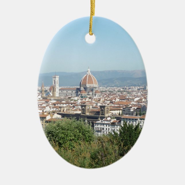 Italy Florence Duomo Michelangelo Square (New) Ceramic Tree Decoration (Front)
