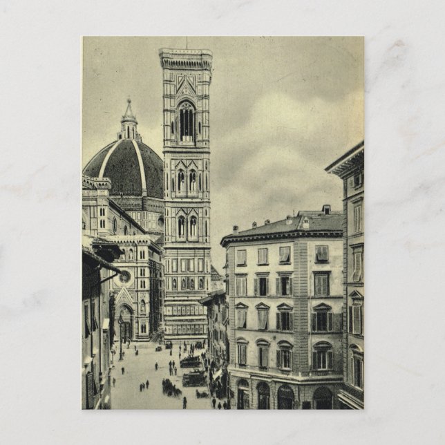 Italy, Florence, Firenze, 1908,, Duomo Postcard (Front)