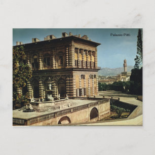 Italy, Florence, Firenze, 1908, Palazzo Pitti, Postcard