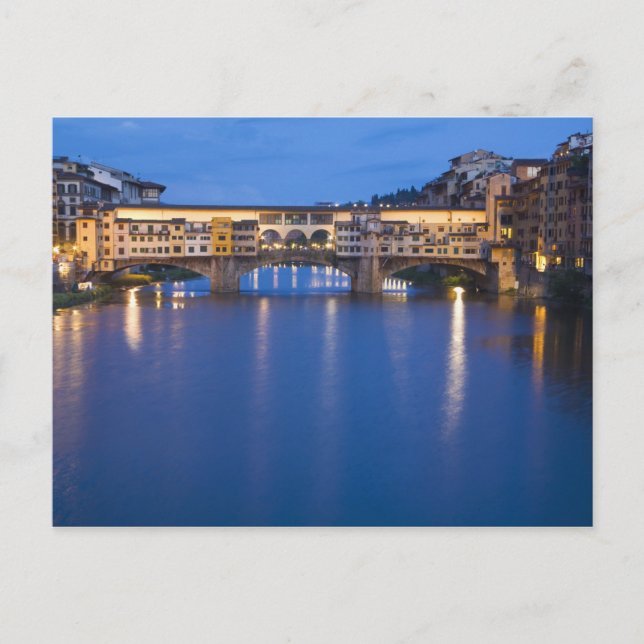 Italy, Florence, Night Reflections in the Postcard (Front)