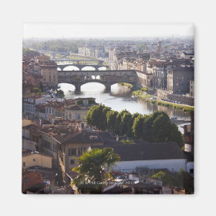 Italy, Florence, Ponte Vecchio and River Arno Magnet