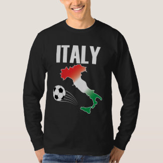 Italy Football Fan Map Boot Soccer Ball T-Shirt