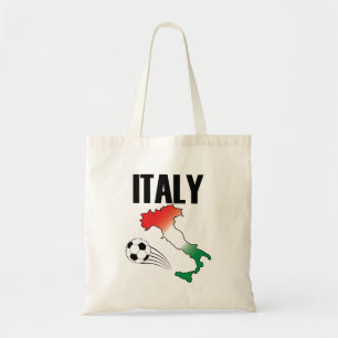 Italy Football Fan Map Boot Soccer Ball Tote Bag