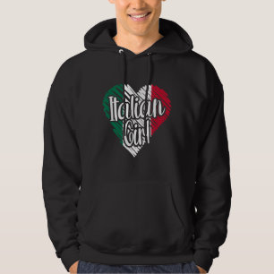 Italy For Girl Italian Heart Flag for Women Italia Hoodie