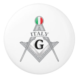 Italy freemasonry sign ceramic knob