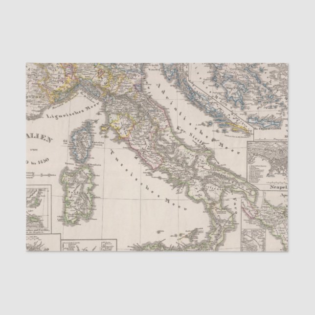 Italy from 1270 to 1450 tissue paper (Front)