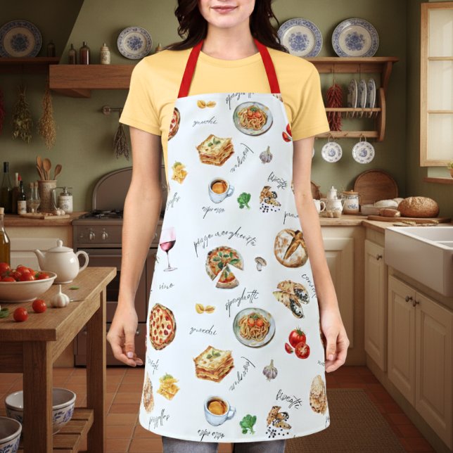 Italy Fun Food Chef Colourful Apron (Creator Uploaded)