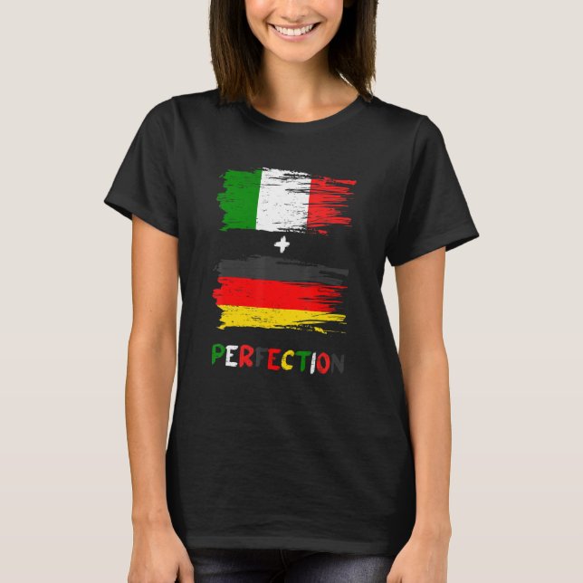 Italy Germany Italian German Flag Perfection Latin T-Shirt (Front)