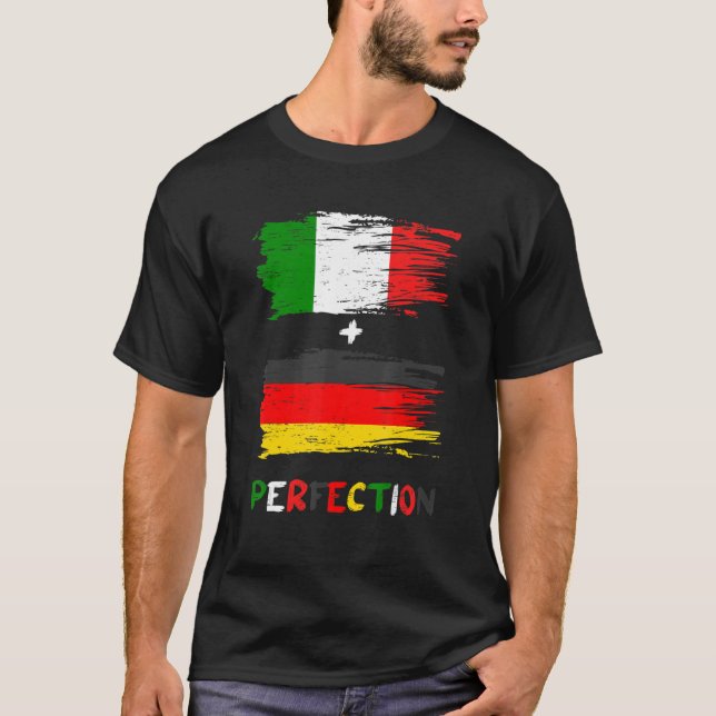 Italy Germany Italian German Flag Perfection Latin T-Shirt (Front)