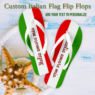 Italy Gift for Italy Lovers, Italy Flag Jandals