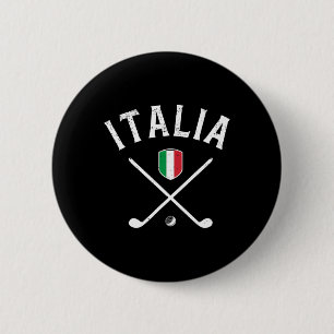 Italy Golf - Italian Flag Golf Tee 6 Cm Round Badge