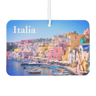 Italy Harbor and Old Town in Procida Car Air Freshener