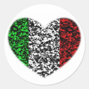 Italy Heart Classic Round Sticker