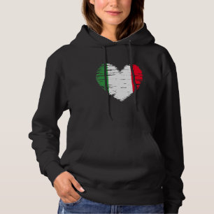 Italy Heart Italian Flag Italian Pride Hoodie