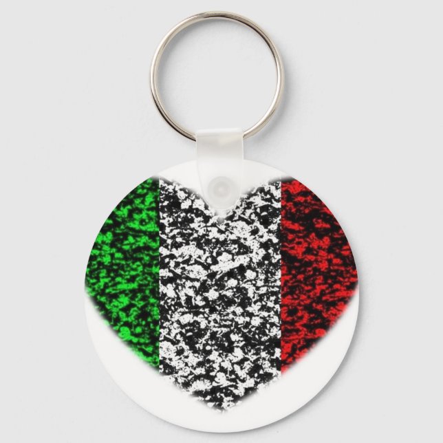 Italy Heart Key Ring (Front)