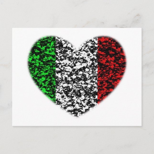 Italy Heart Postcard (Front)