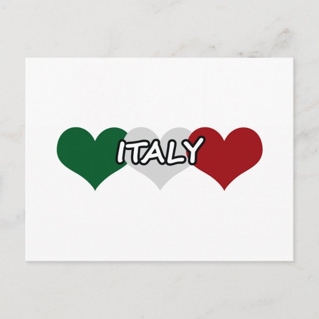 Italy Heart Postcard (Front)