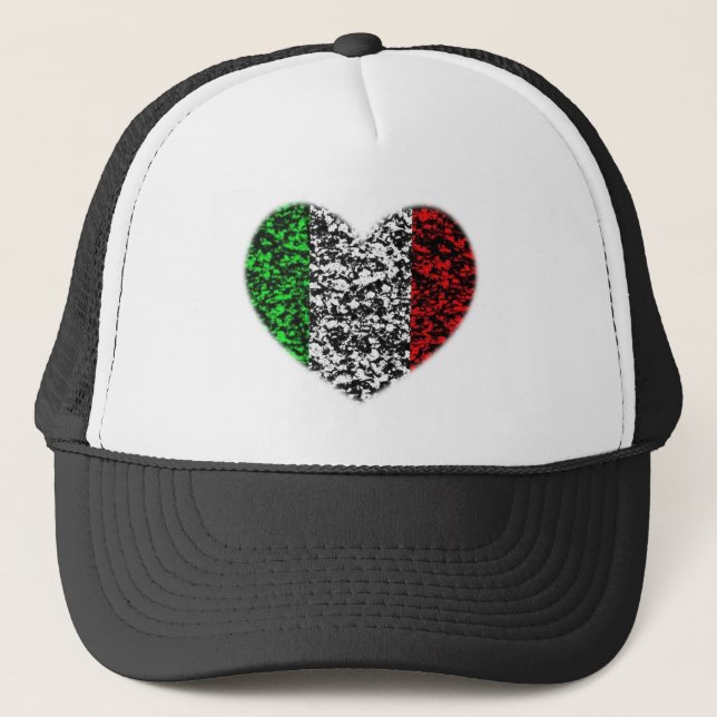 Italy Heart Trucker Hat (Front)