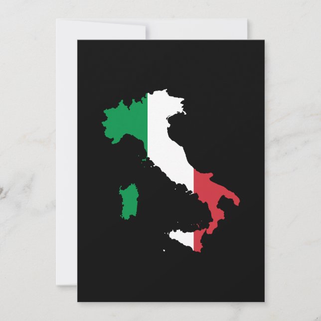 Italy in Flag Colours Invitation (Front)