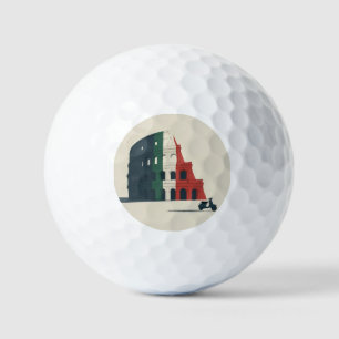 Italy-Inspired Colosseum Custom Golf Balls 3-Pack