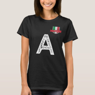Italy Italia Human-Flag Letter A Italy Italia red T-Shirt