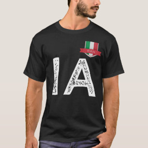 Italy Italia Human-Flag Letter I and A Italy Itali T-Shirt