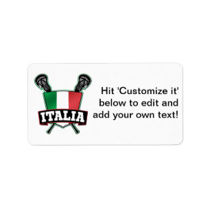 Italy Italia Lacrosse Label
