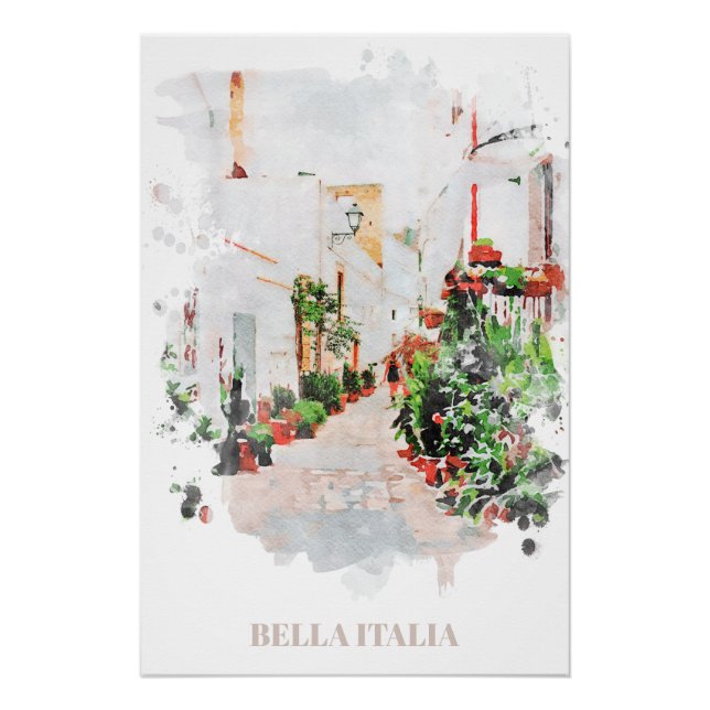 ** Italy Italia Street AP12 Plants Artistic Poster (Front)